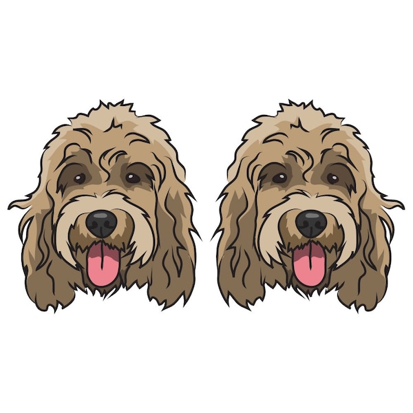 Cockapoo Dog Decal, Dog Lover Decor Vinyl Sticker